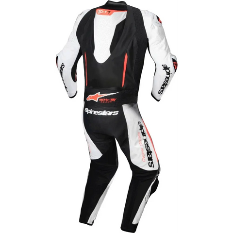 Traje de Pista Alpinestars GP-R7 White/Black/Red Fluo