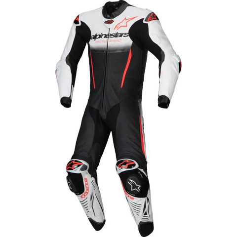 Traje de Pista Alpinestars GP-R7 White/Black/Red Fluo
