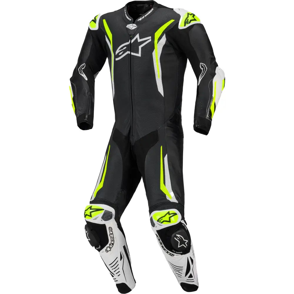 Traje de Pista Alpinestars GP Tech V5 para Tech Air Race Black/White/Yellow Fluo