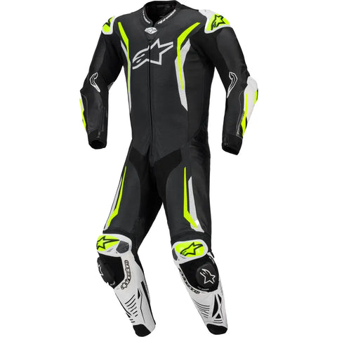 Traje de Pista Alpinestars GP Tech V5 para Tech Air Race Black/White/Yellow Fluo