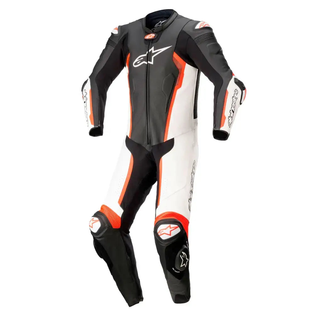 Traje de Pista Alpinestars Missile V2 Black/White/Red Fluo