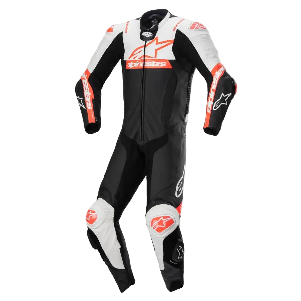 Traje de Pista Alpinestars Missile V2 Ward Black/White/Red Fluo