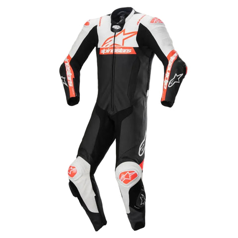 Traje de Pista Alpinestars Missile V2 Ward Black/White/Red Fluo