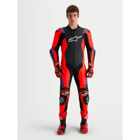 Traje de Pista Alpinestars Missile V3 Black/Red Fluo/Purple