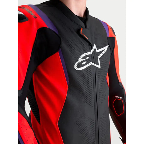 Traje de Pista Alpinestars Missile V3 Black/Red Fluo/Purple