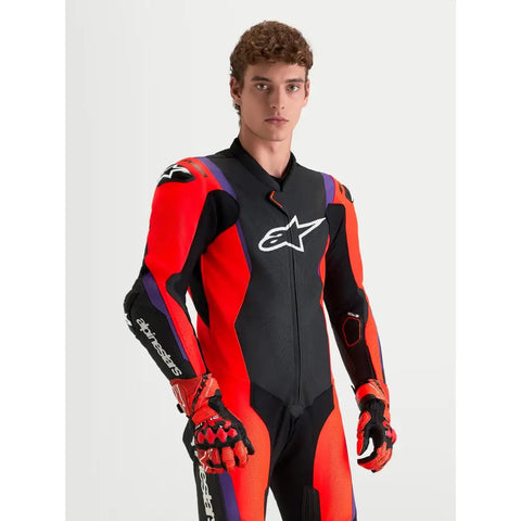 Traje de Pista Alpinestars Missile V3 Black/Red Fluo/Purple