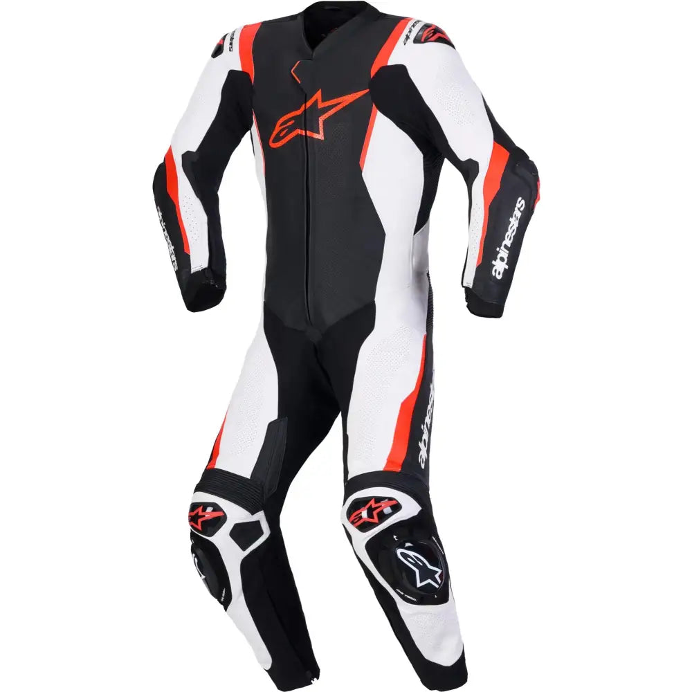 Traje de Pista Alpinestars Missile V3 Black/White/Red Fluo