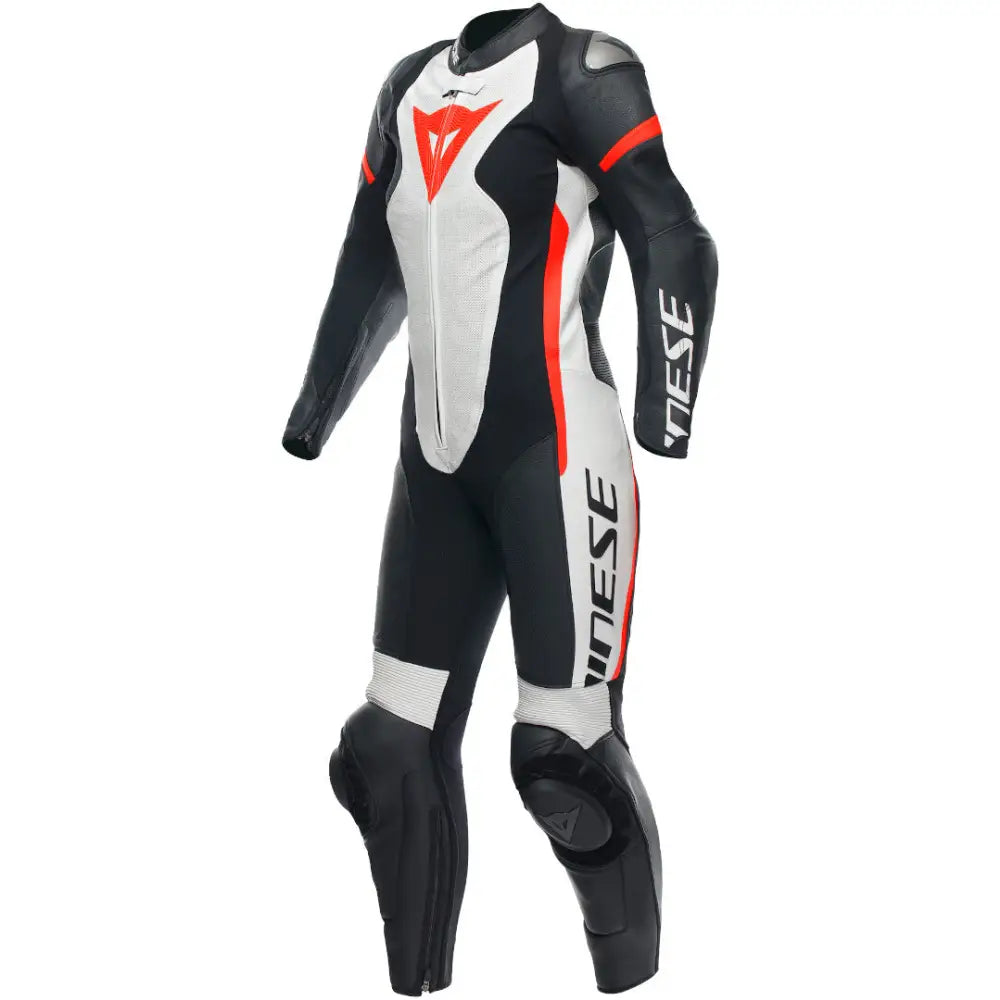 Traje de Pista Mujer Dainese Grobnik Black/White/Neon-Red