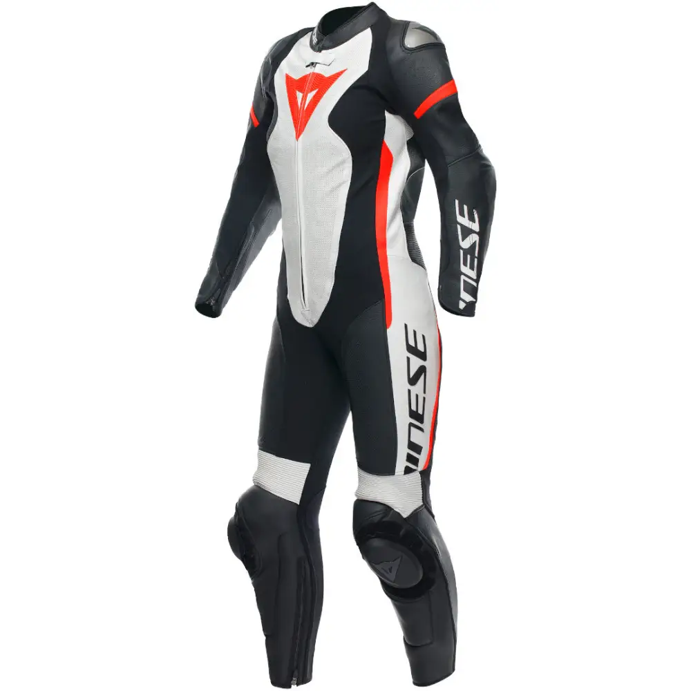 Traje de Pista Mujer Dainese Grobnik Black/White/Neon-Red