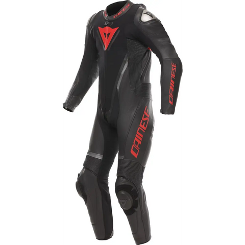 Traje de Pista Perforado Dainese Demon Sprint Black/Black/Red Lava