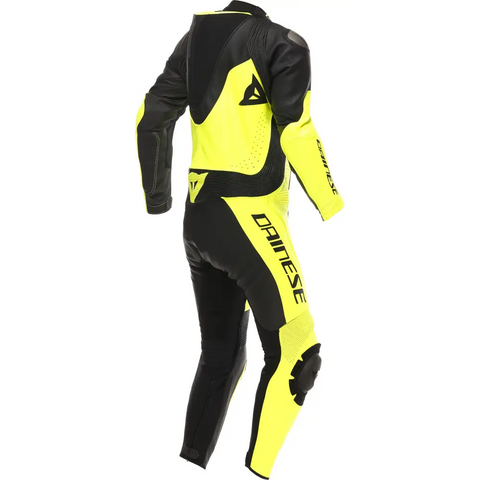 Traje de Pista Perforado Dainese Demon Sprint Black/Yellow Fluo