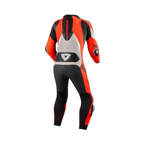 Traje de Pista REV'IT! Hyperspeed 3 Light Grey/Neon Red