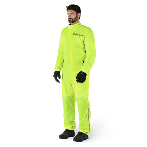 Traje Overol Impermeable Alpinestars Hurricane V2 Yellow Fluo
