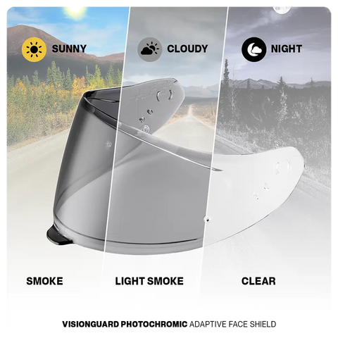 Visor Fotocromático Listo para Pinlock para Casco Scorpion EXO-Warp/Eclipse/R430