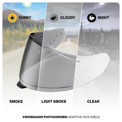 Visor Fotocromático Listo para Pinlock para Casco Scorpion EXO-Warp/Eclipse/R430