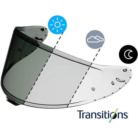 Visor Shoei CWR-F2PN Listo para Pinlock, Spectra/Transitions
